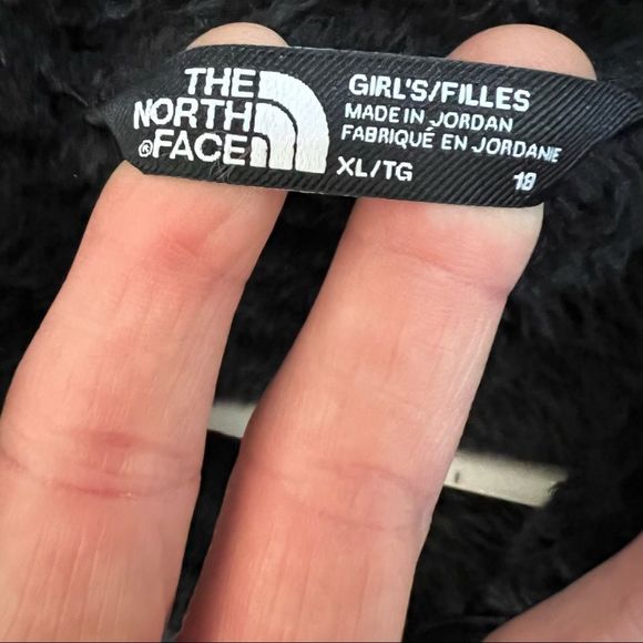 Black fuzzy The North Face zip up hooded jacket size XL brand new - Picture 6 of 9